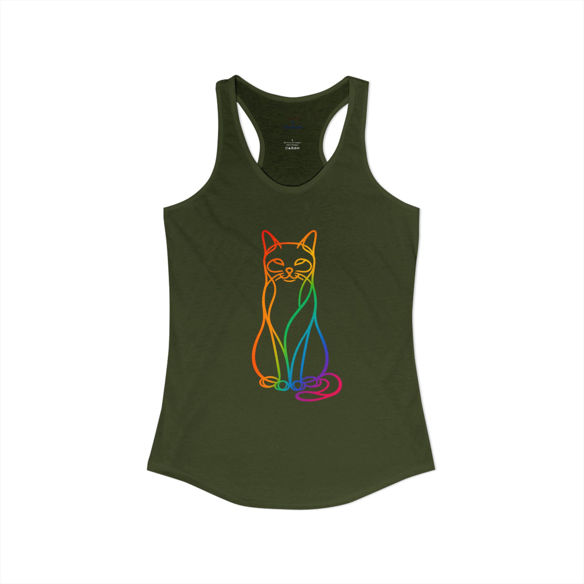 Rainbow Cat Racerback Tank