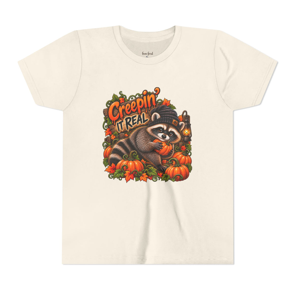Creepin' Coon Youth Tee — Raccoon Kids Tshirt
