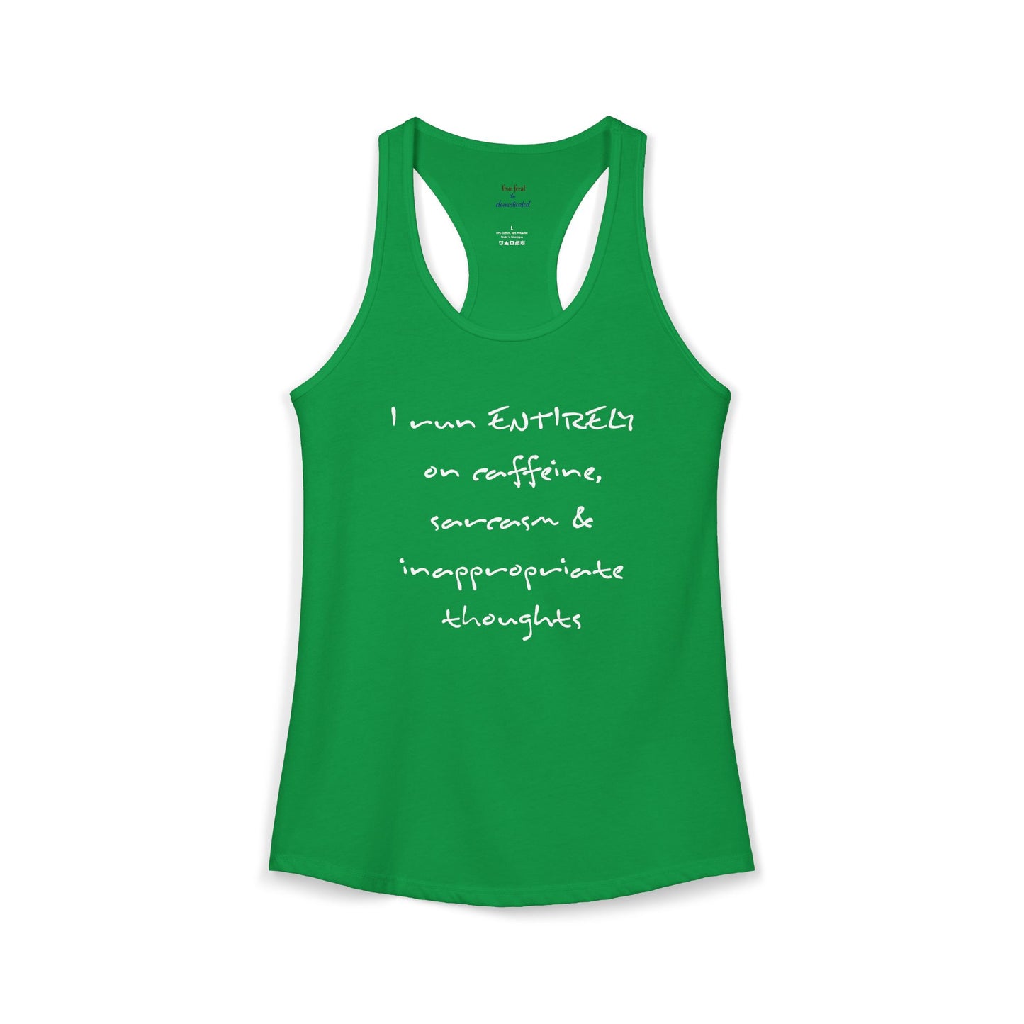 I Run On Racerback Tank