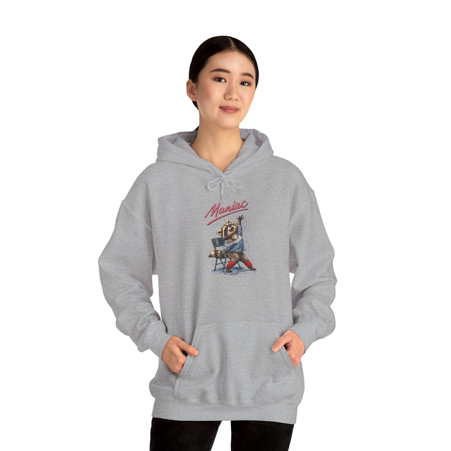 Dancing Raccoon "Maniac" Hooded Sweatshirt