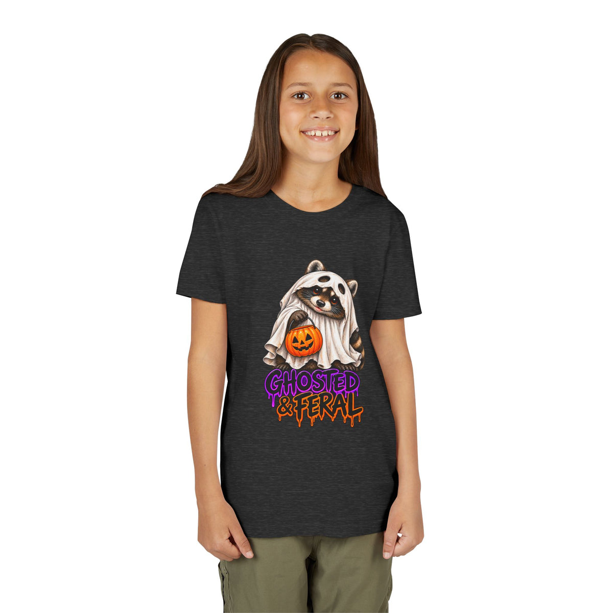 Ghosted Youth Tee — Raccoon Kids Tshirt
