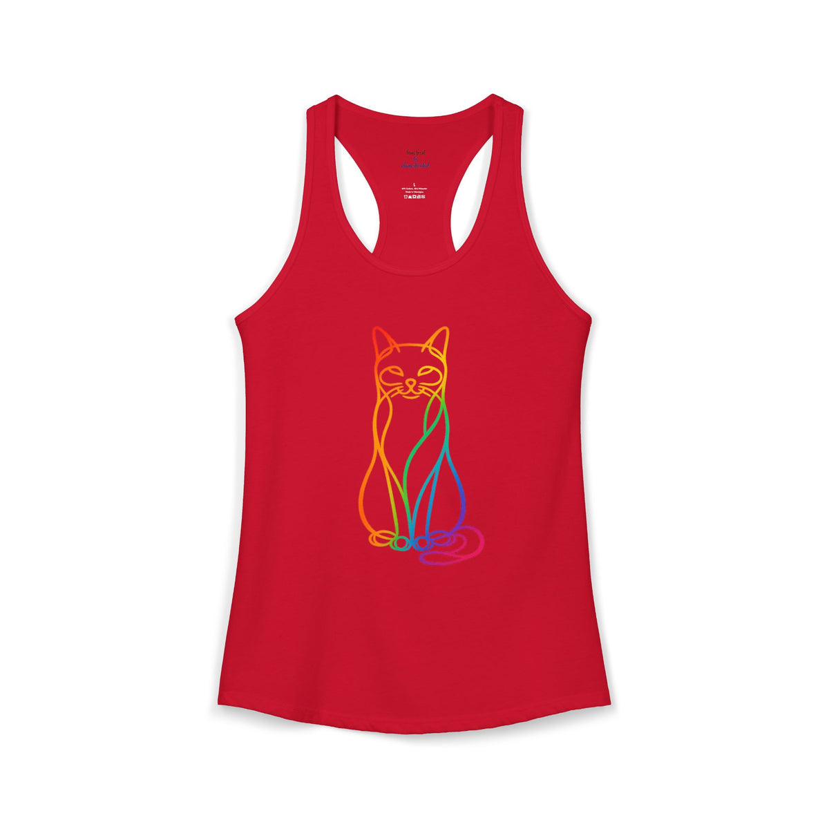 Rainbow Cat Racerback Tank