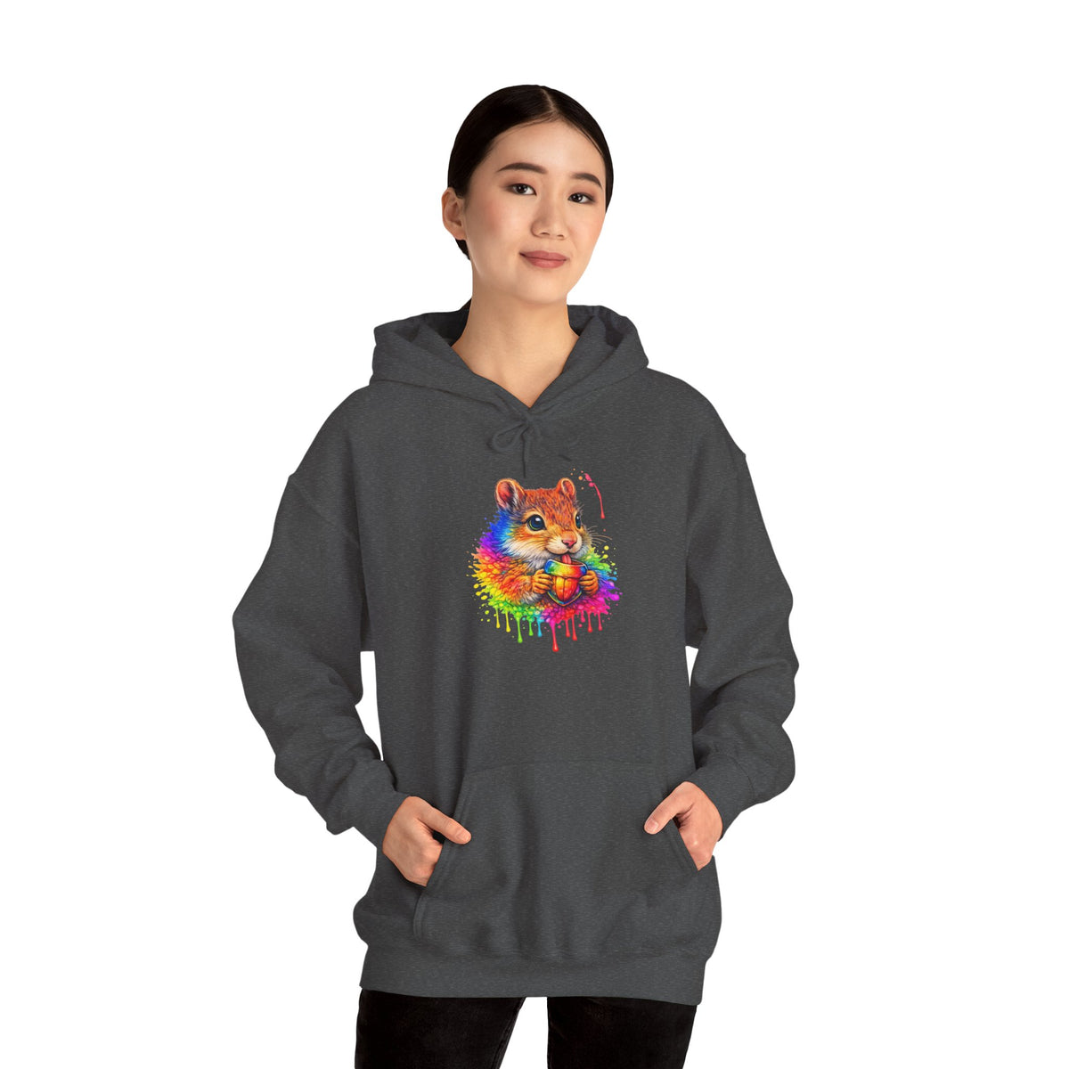 Watercolor Squirrel Hooded Sweatshirt