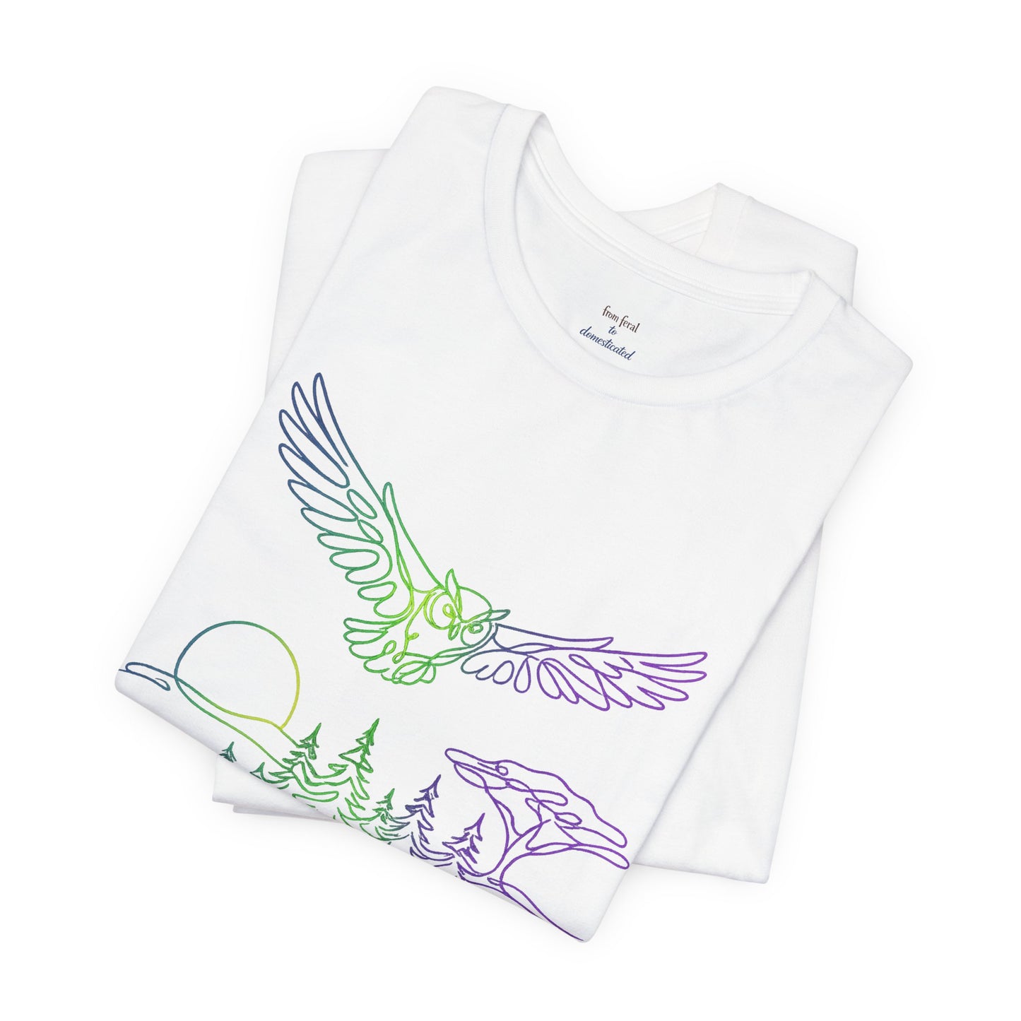 Owl | Colorful Line-Work T-Shirt