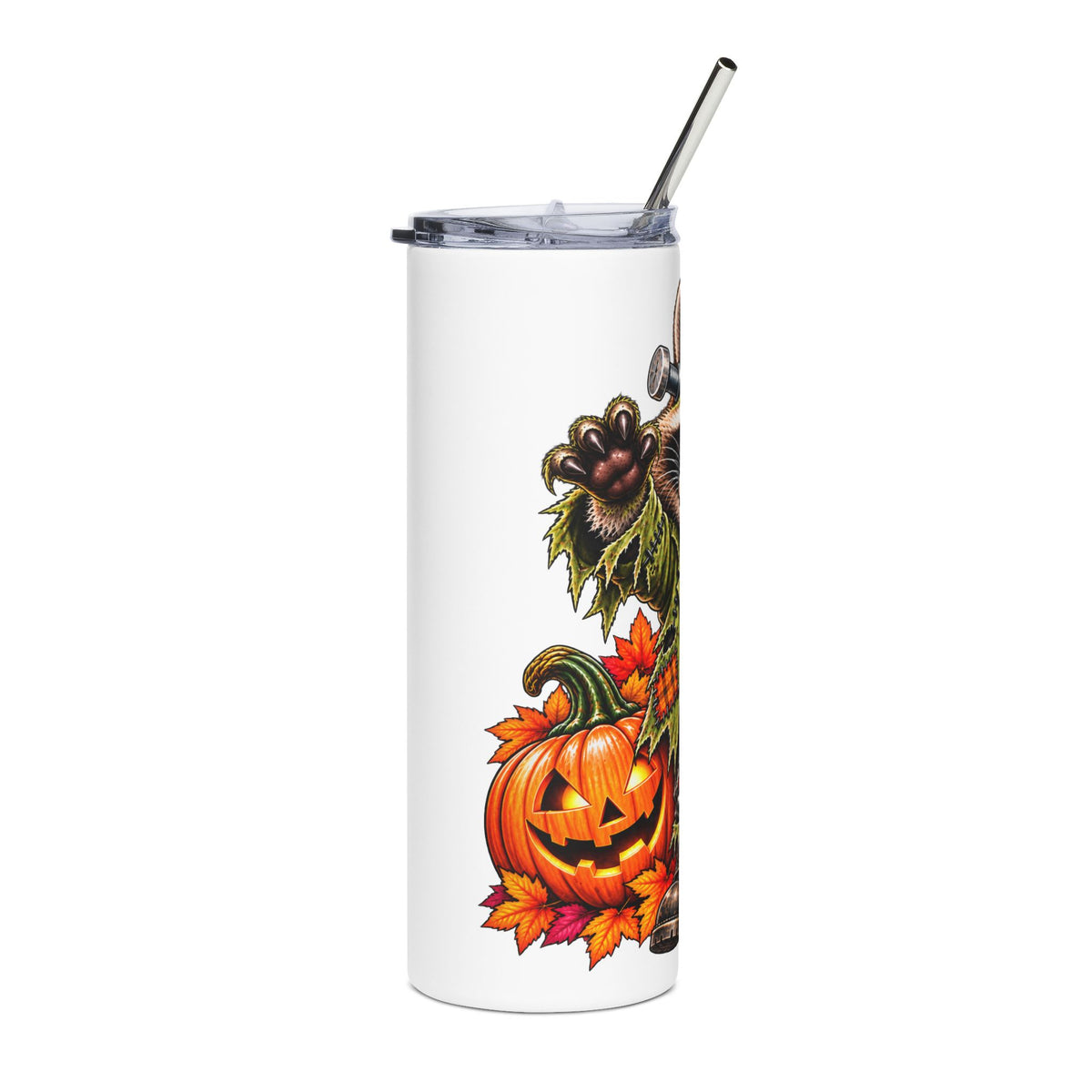 Halloween Frankenstein Raccoon - 20oz Stainless Steel Tumbler