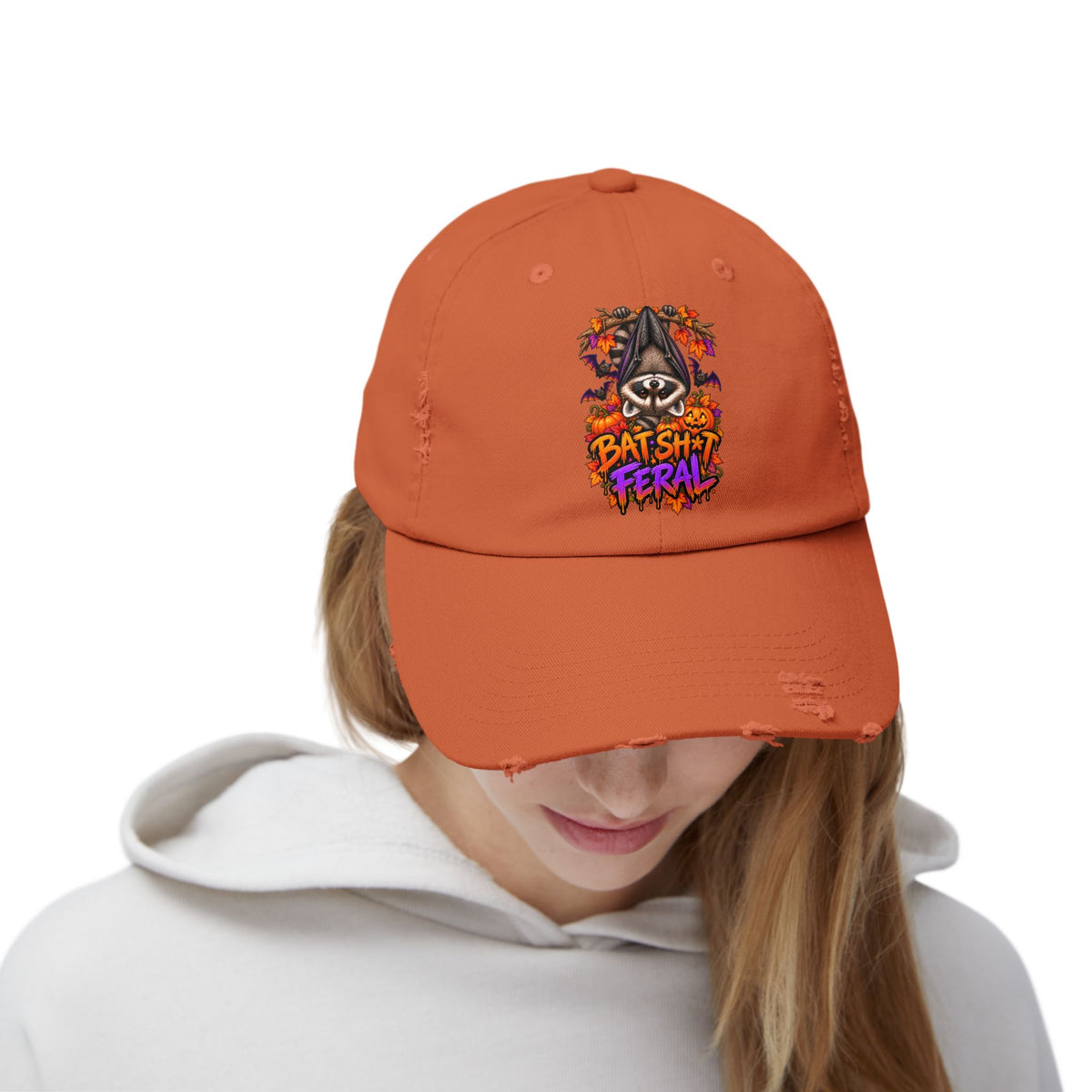 Batty Raccoon Distressed Baseball Hat