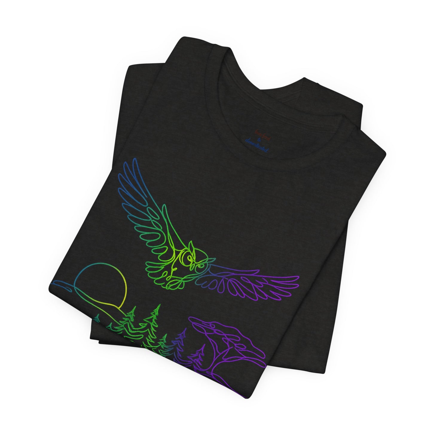 Owl | Colorful Line-Work T-Shirt