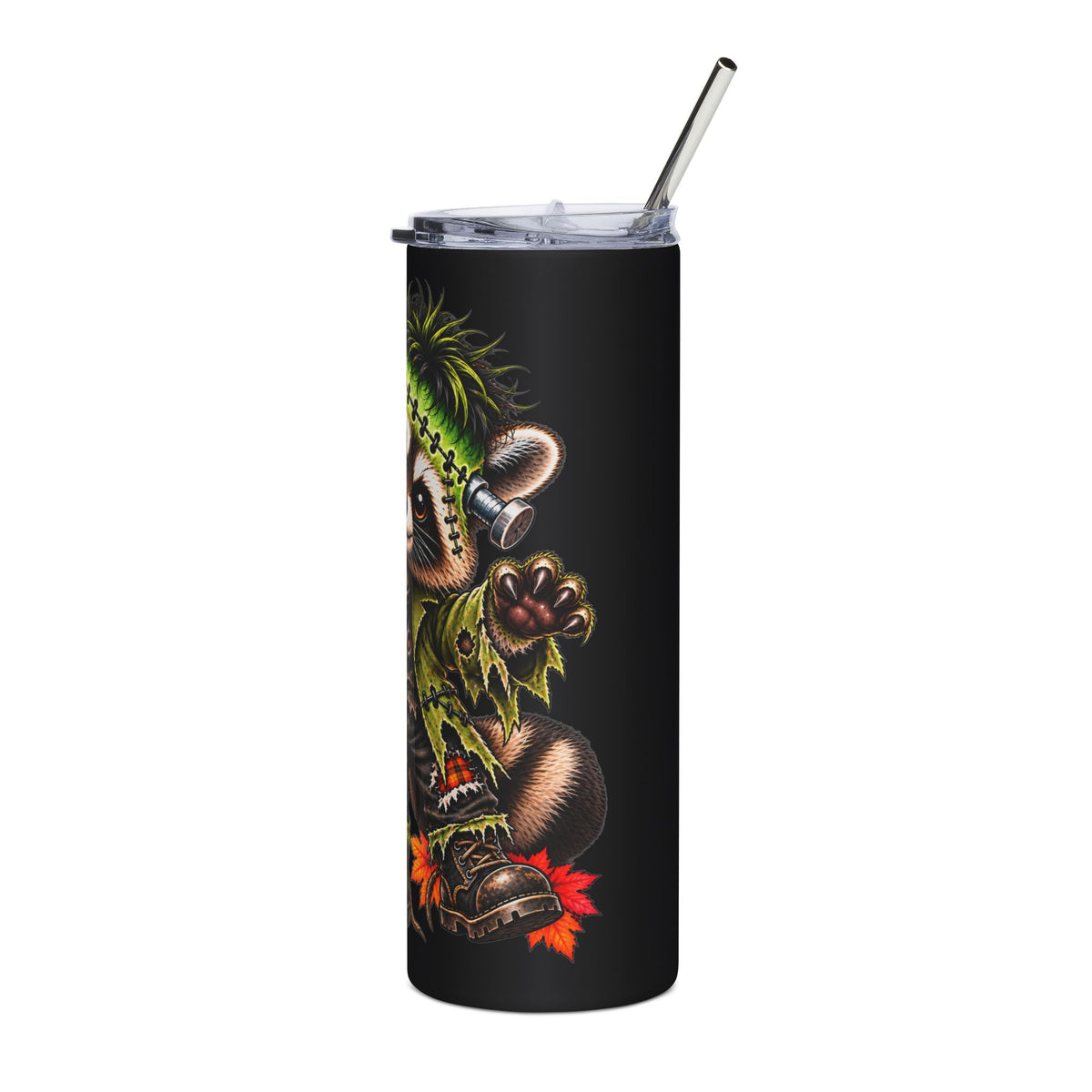 Halloween Frankenstein Raccoon - 20oz Stainless Steel Tumbler
