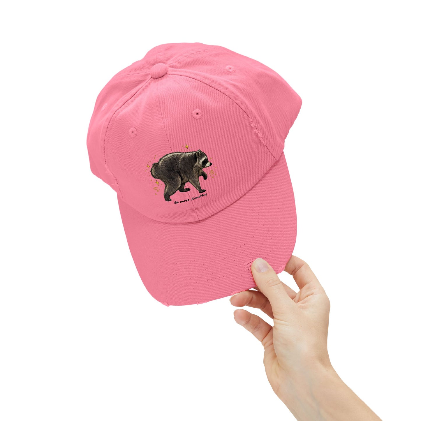 Jimothy The Raccoon Distressed Cap —  Inspirational, Viral Sensation