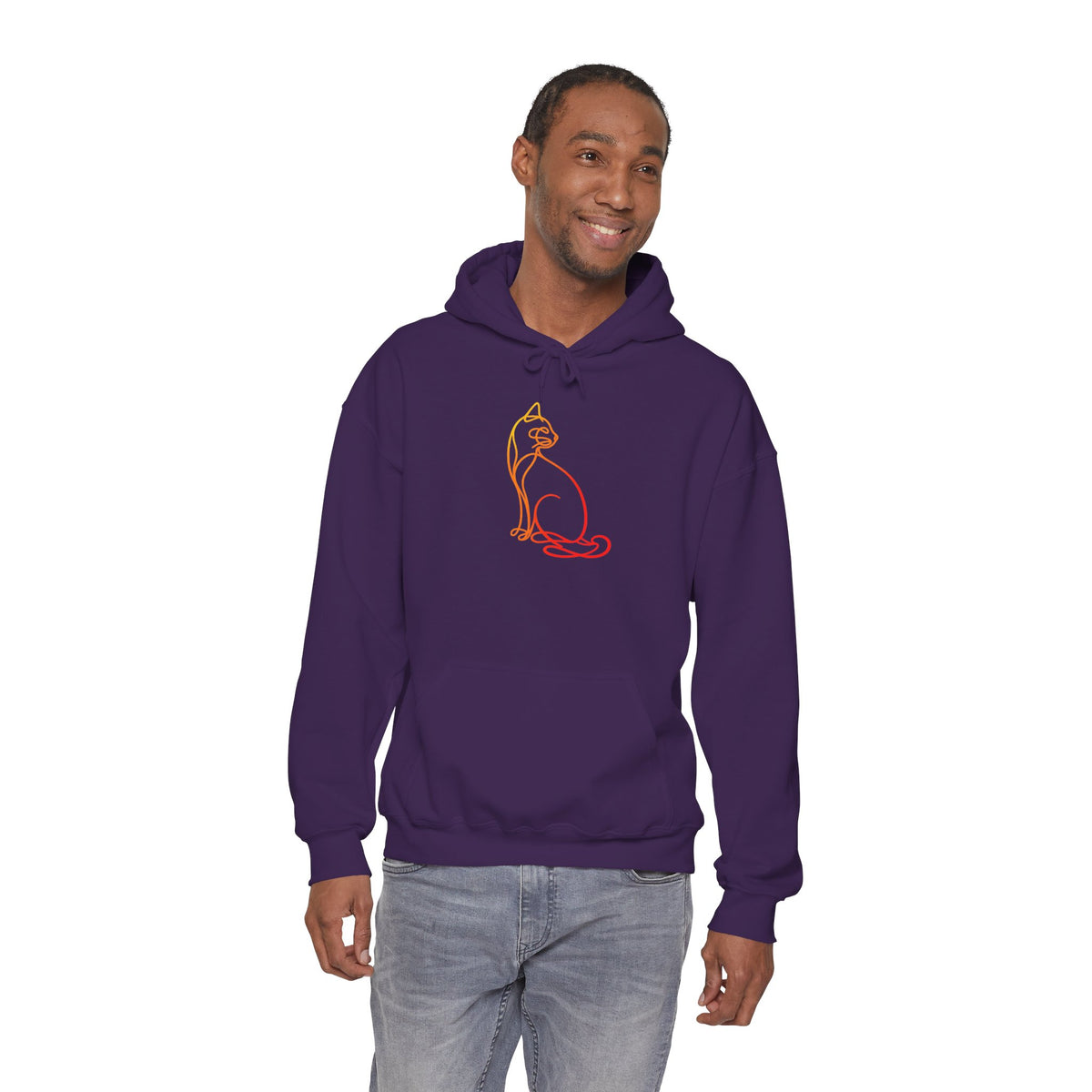 Sunrise Cat Hooded Sweatshirt