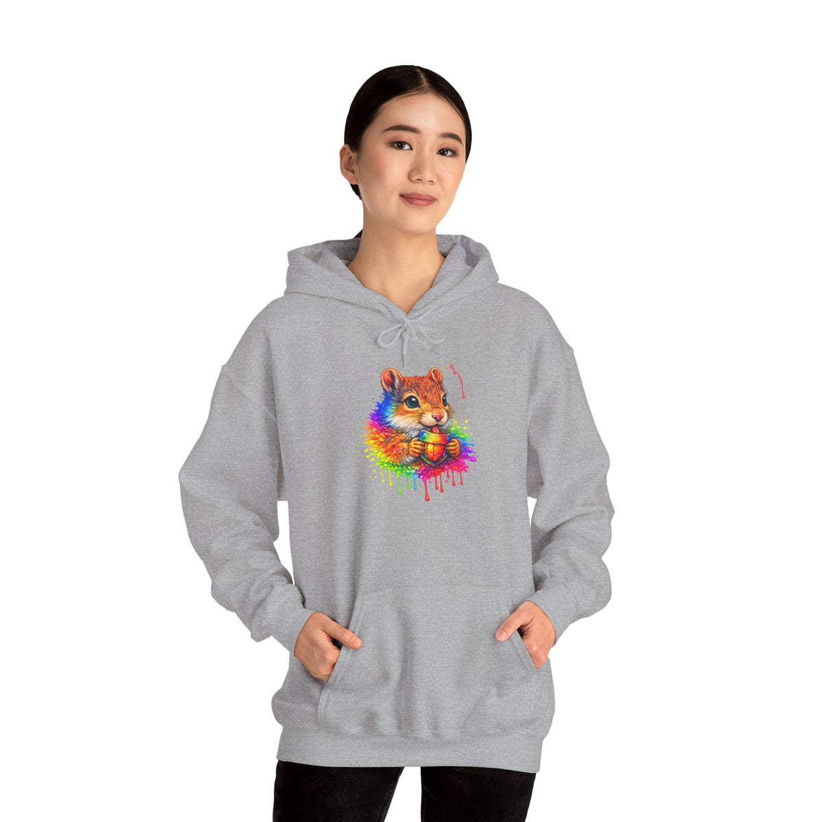 Watercolor Squirrel Hooded Sweatshirt