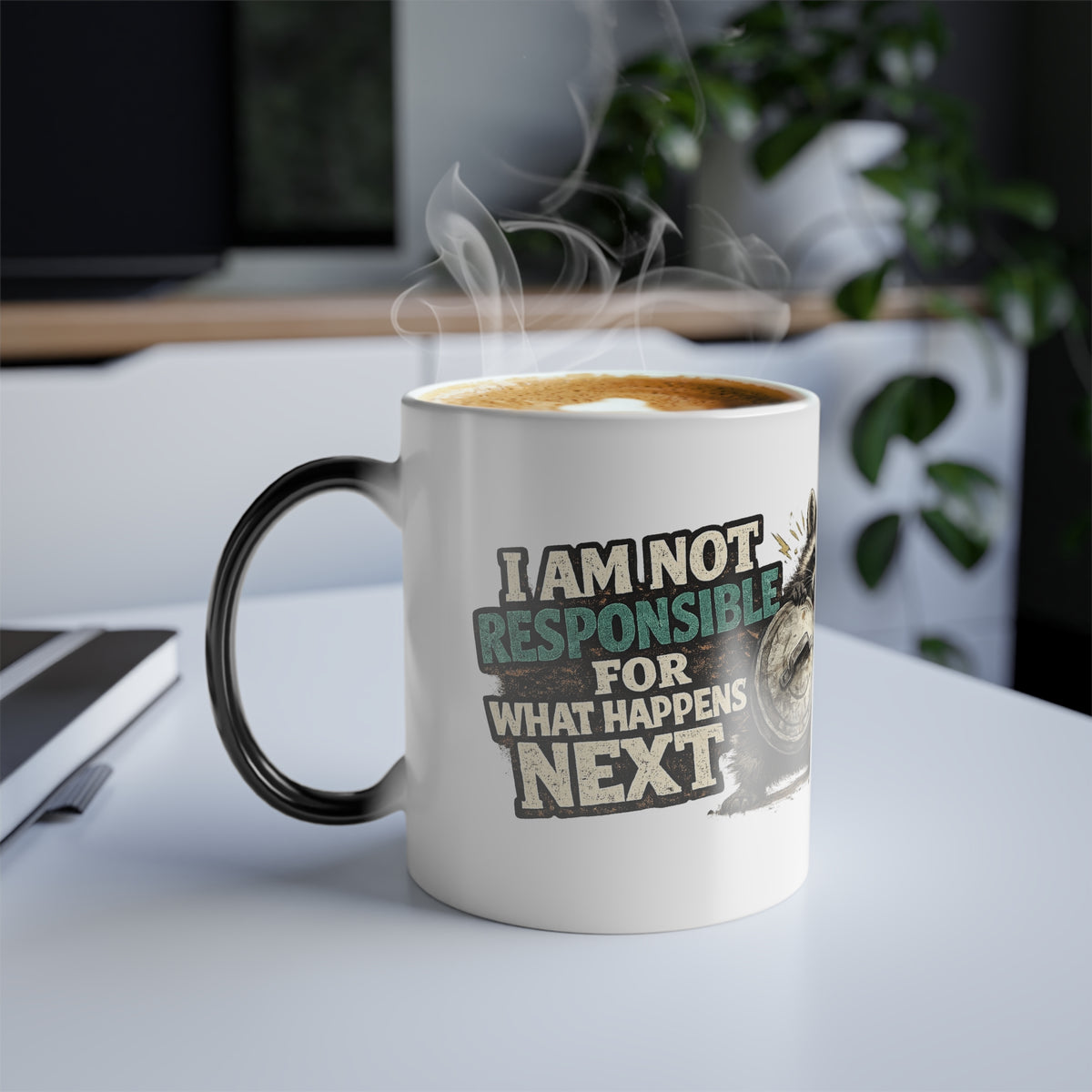 Not Responsible Raccoon Color-Changing Mug  11 oz