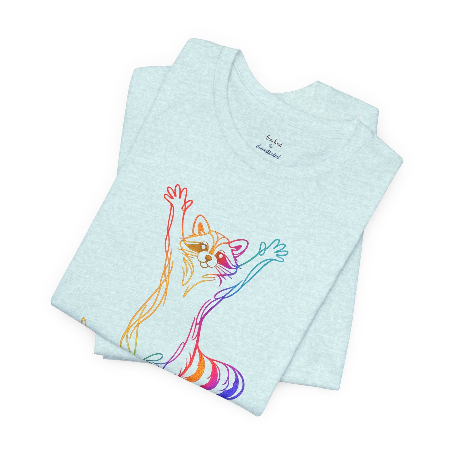 Raccoon Tee — Minimal Line Raccoon Scenic Graphic T-Shirt