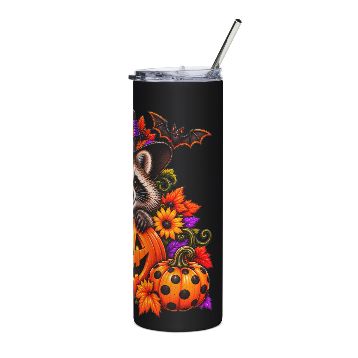 Copy of Halloween Raccoon and Black Cat Bestie - 20oz Stainless Steel Tumbler