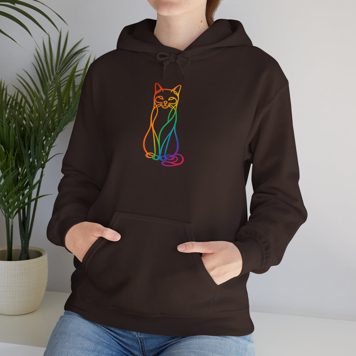 Rainbow Cat Hooded Sweatshirt
