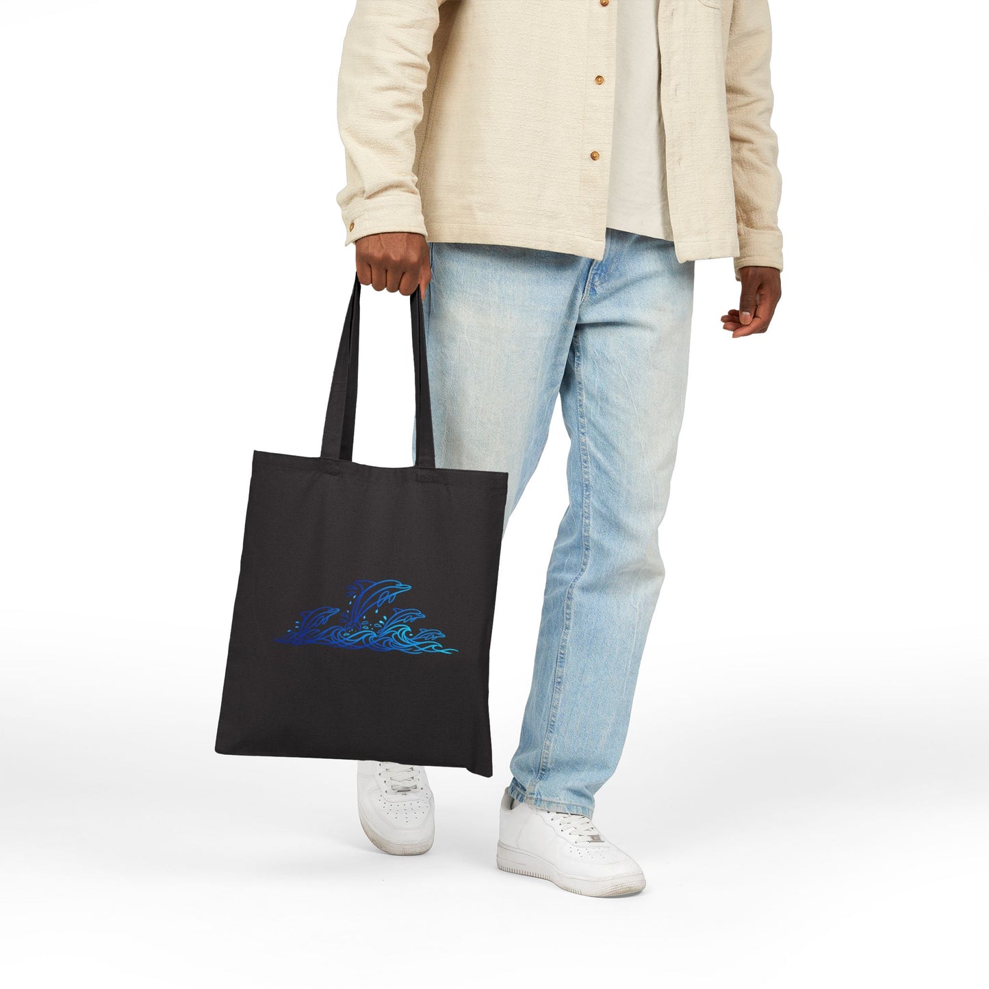 Splashing Dolphin Pod Tote Bag
