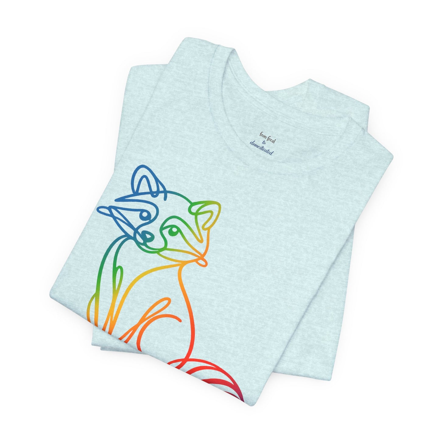 Raccoon Tee — Minimal Line Raccoon Scenic Graphic T-Shirt