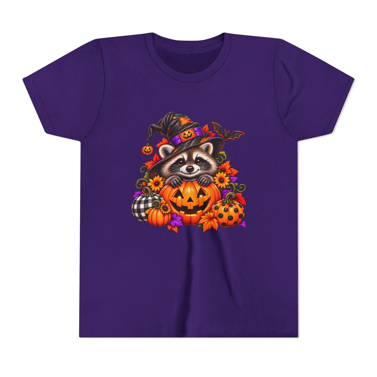 Halloween Youth Tee — Raccoon Kids Tshirt