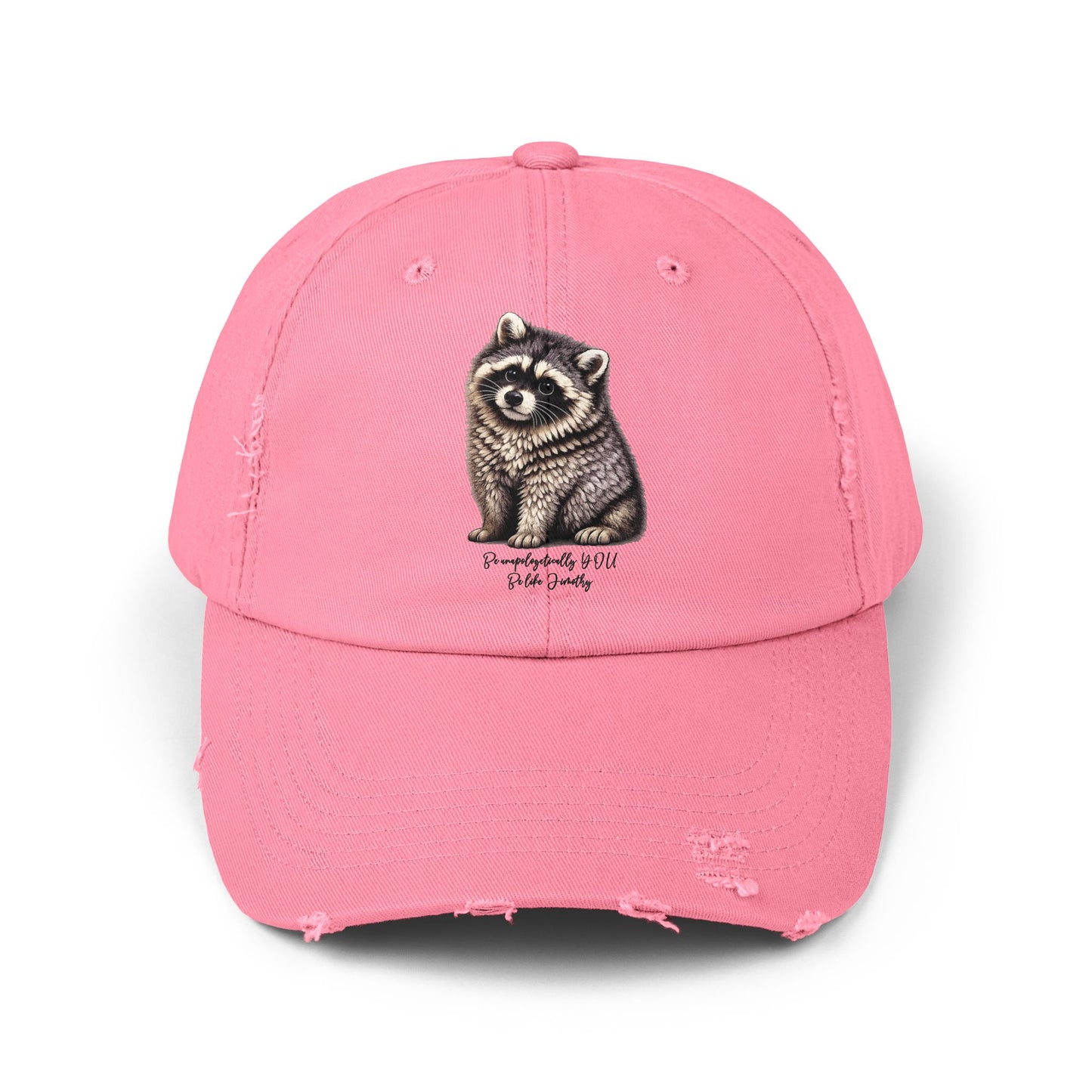 Jimothy The Raccoon Distressed Cap —  Inspirational, Viral Sensation