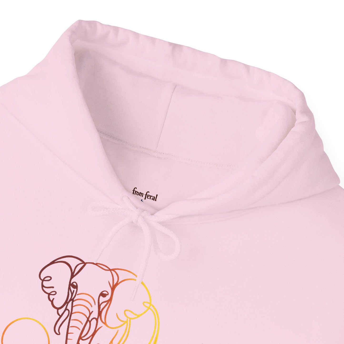 Elephant Sunset Hoodie — Minimal Safari Graphic Hooded Sweatshirt