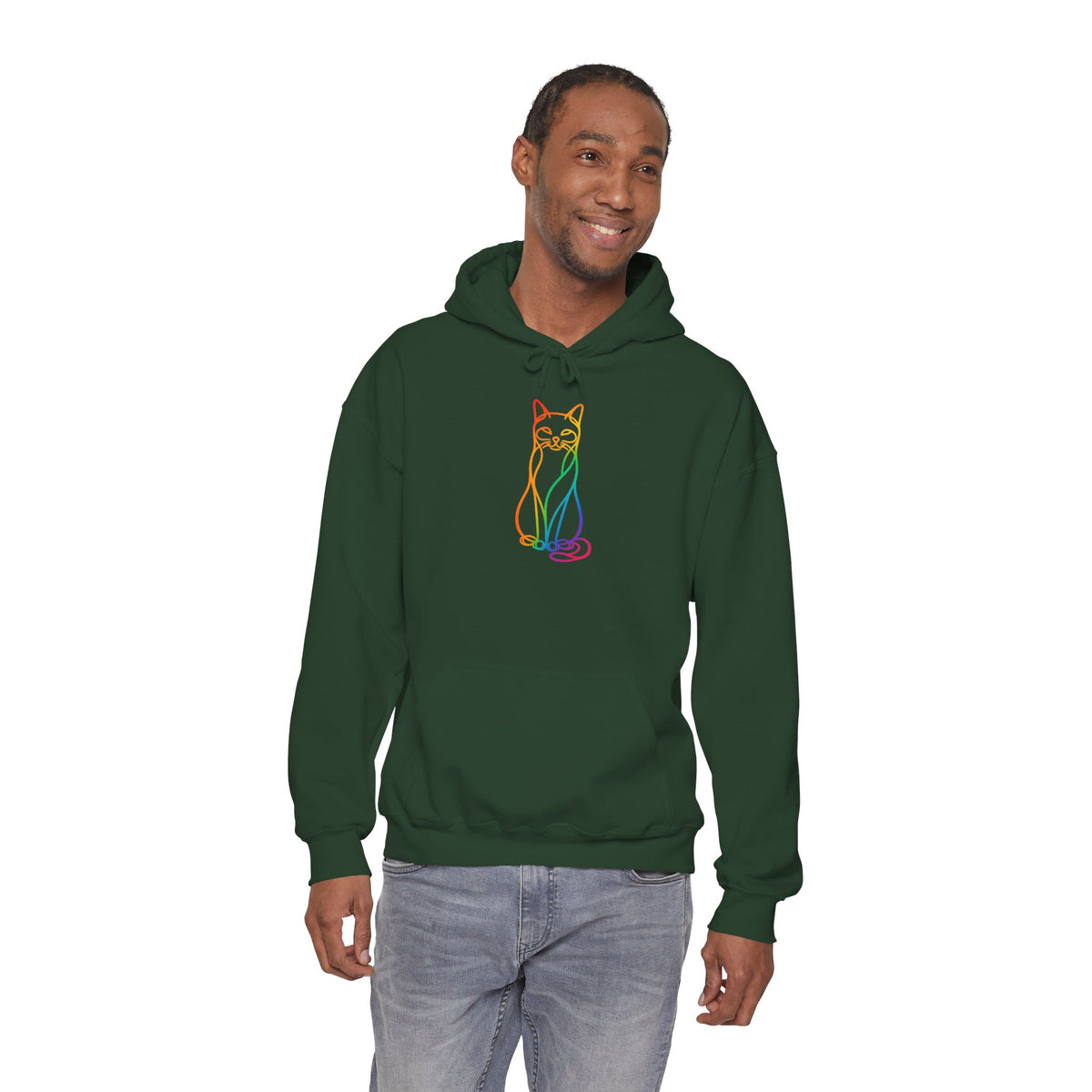 Rainbow Cat Hooded Sweatshirt