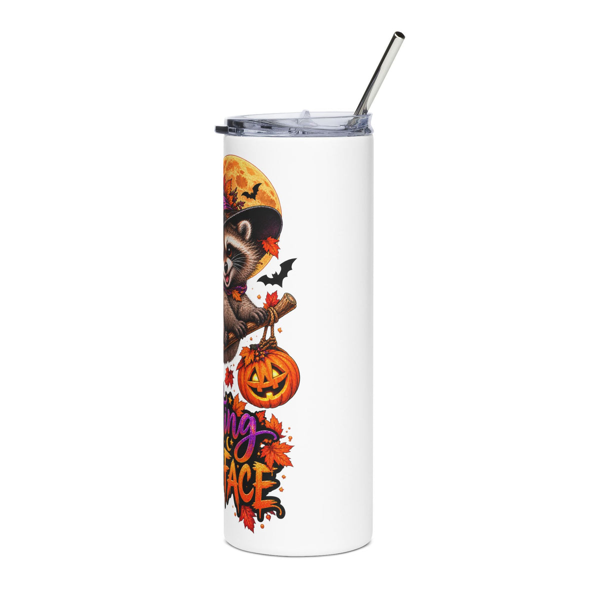 Resting Witch Face Raccoon - 20oz Stainless Steel Tumbler