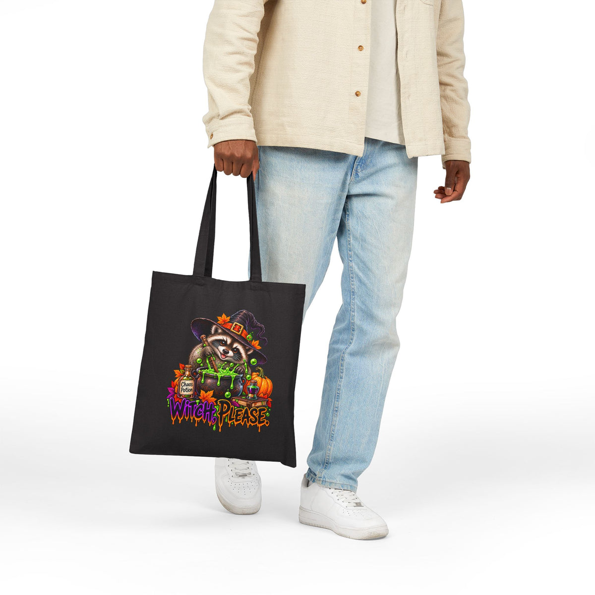 Witch, Please. Raccoon Tote Bag