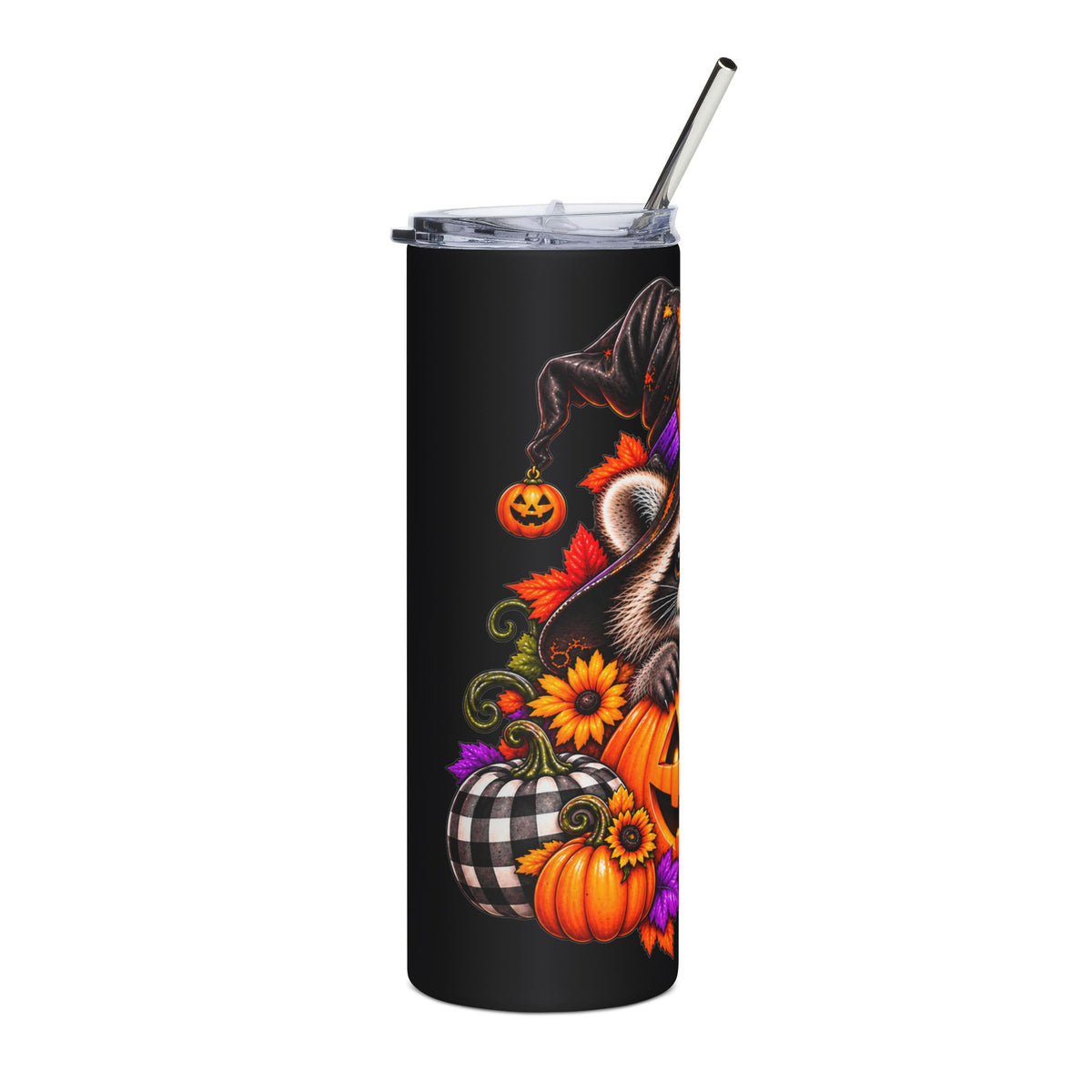 Copy of Halloween Raccoon and Black Cat Bestie - 20oz Stainless Steel Tumbler
