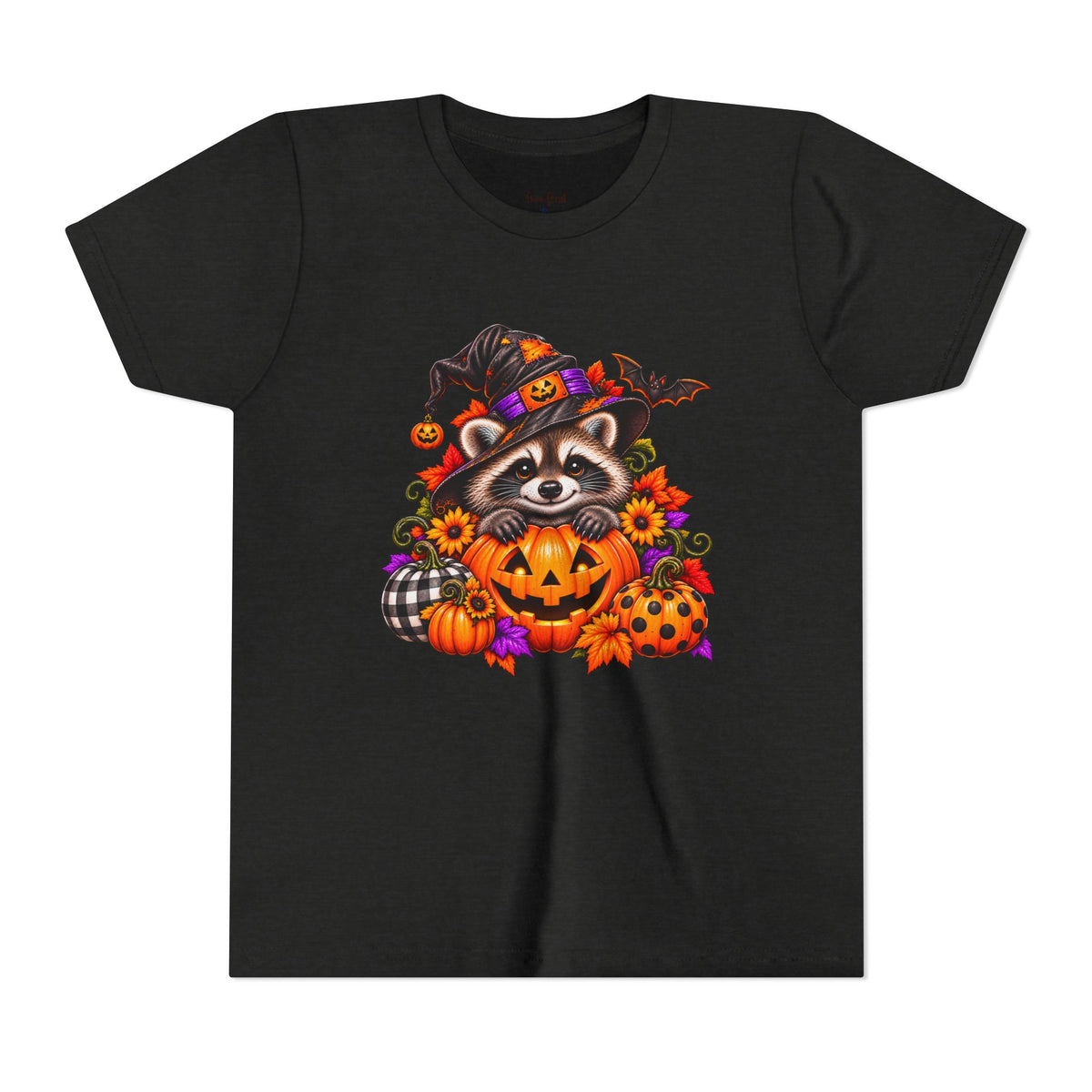 Halloween Youth Tee — Raccoon Kids Tshirt