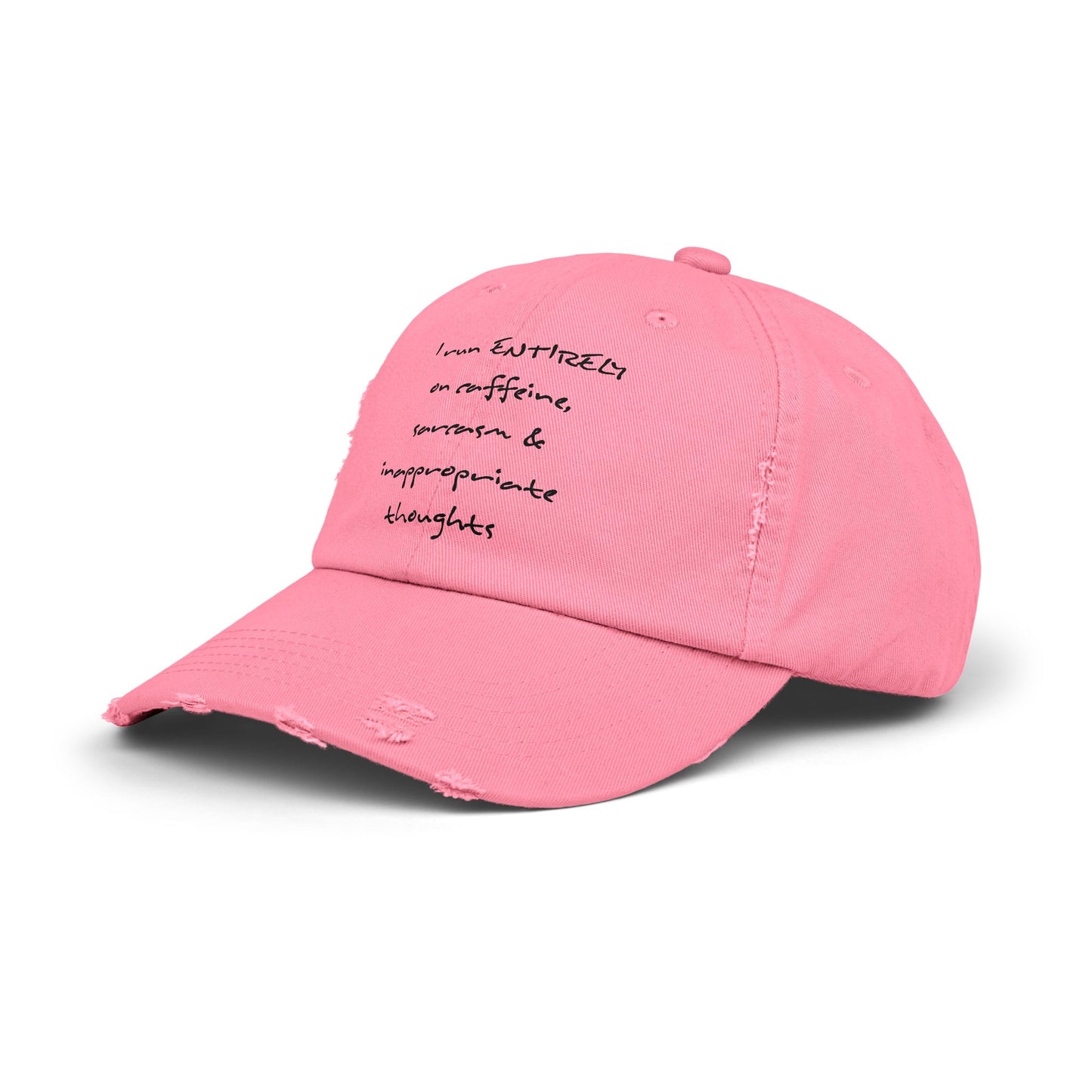 "Run On" Distressed Cap —  Funny Truth Hat