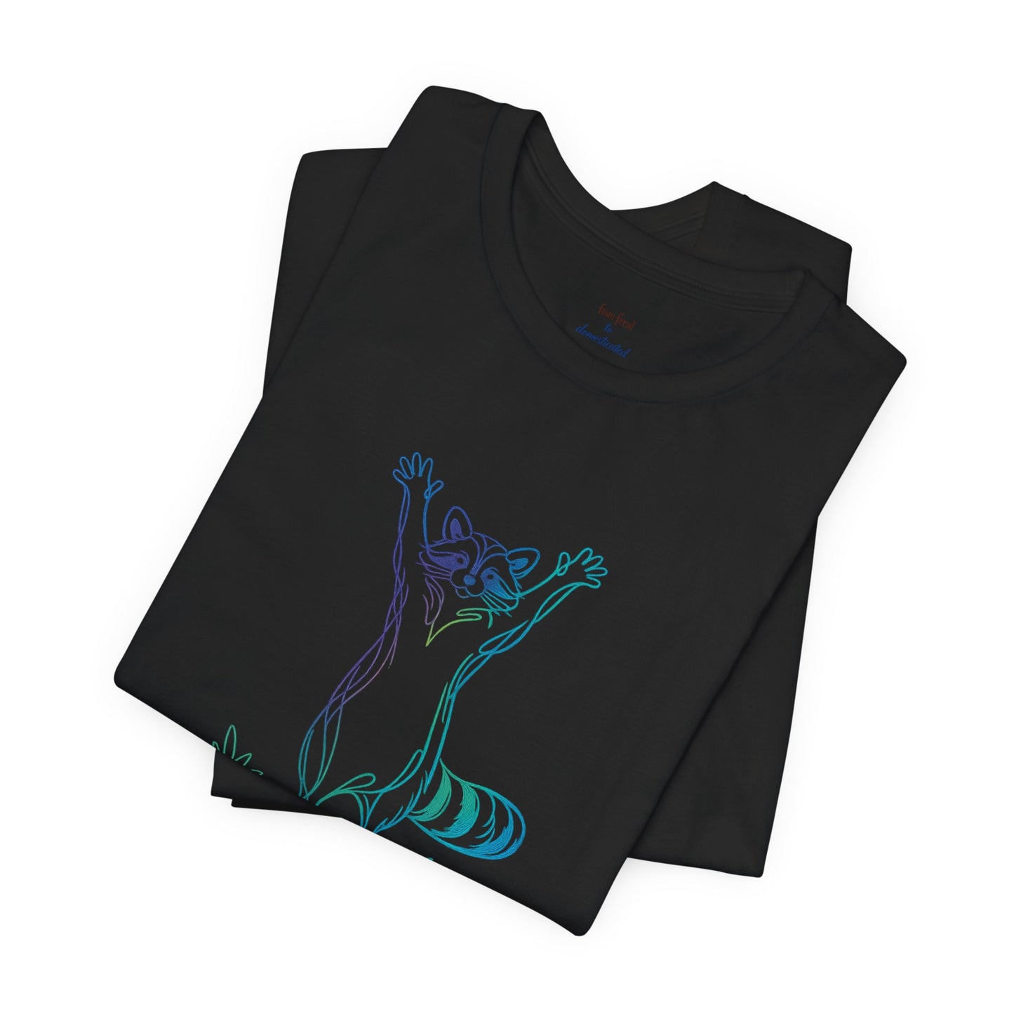 Raccoon Tee — Minimal Line Raccoon Scenic Graphic T-Shirt