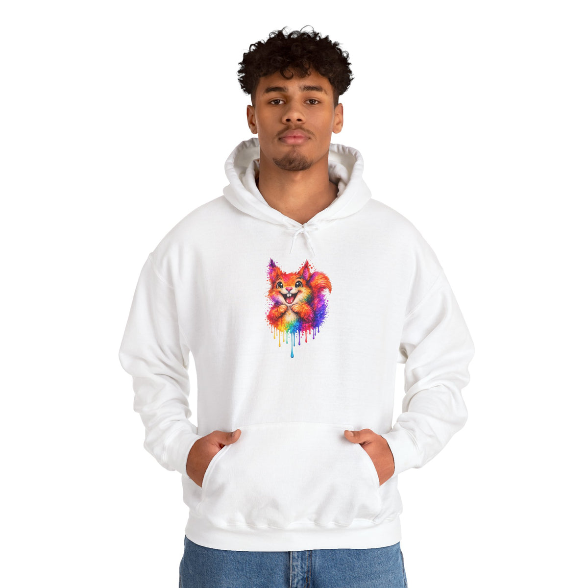 Watercolor Squirrel Hooded Sweatshirt