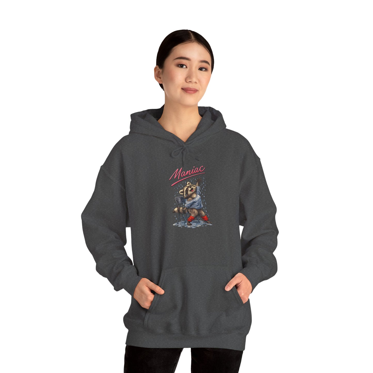 Dancing Raccoon "Maniac" Hooded Sweatshirt