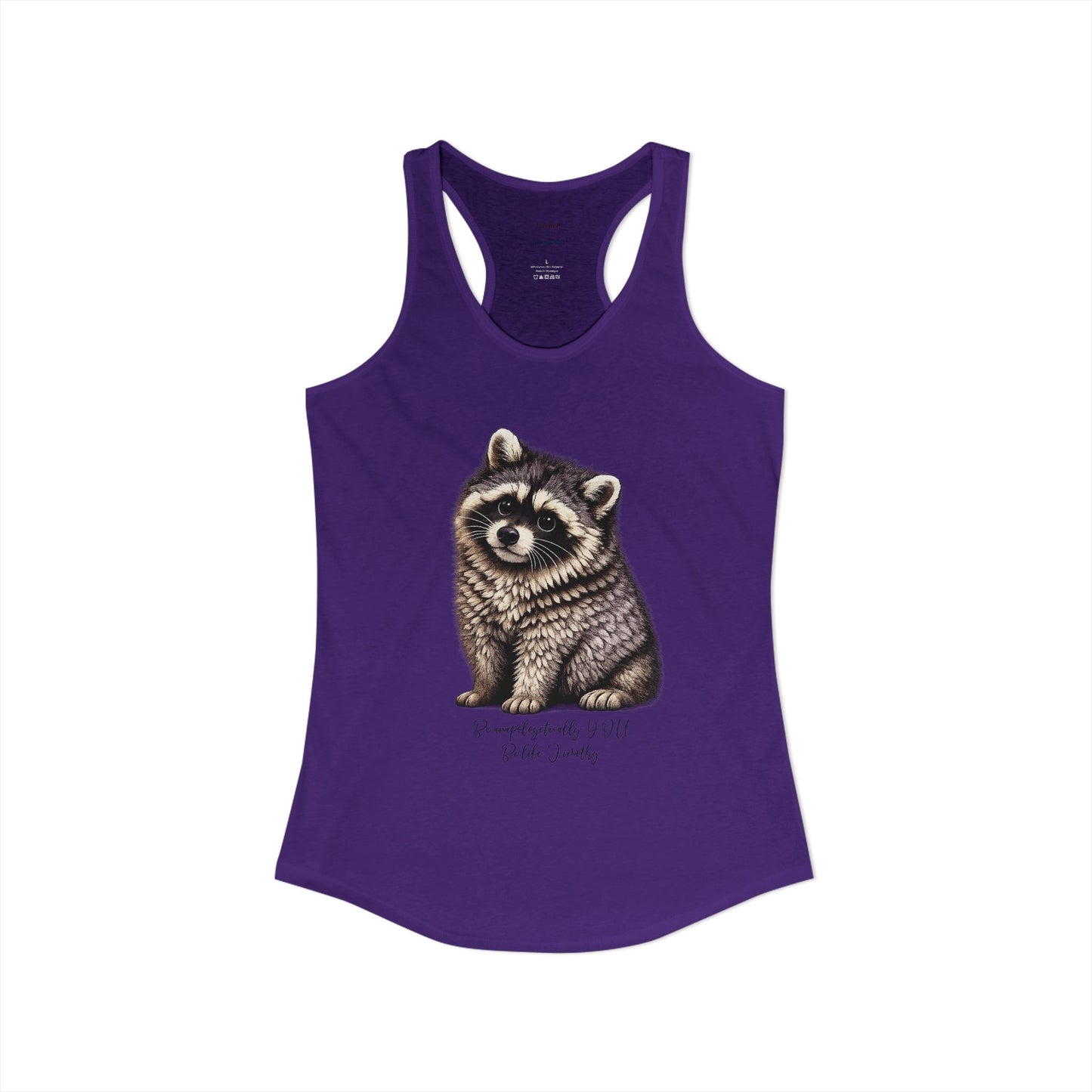 Jimothy The Raccoon Racerback Tank