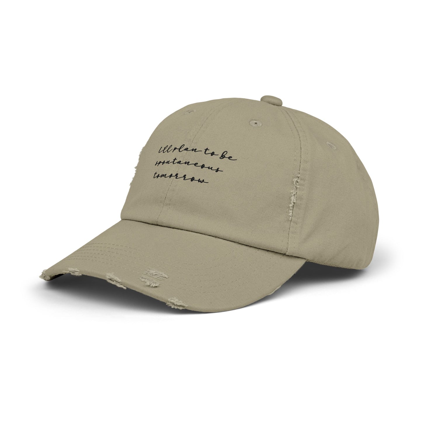 "Spontaneous" Distressed Cap —  Funny Truth Hat