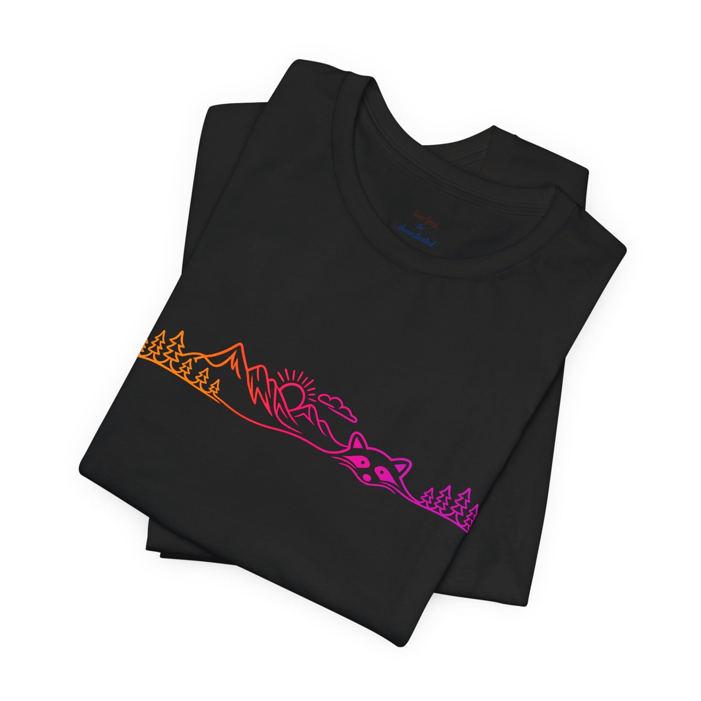 Raccoon Tee — Minimal Line Raccoon Scenic Graphic T-Shirt