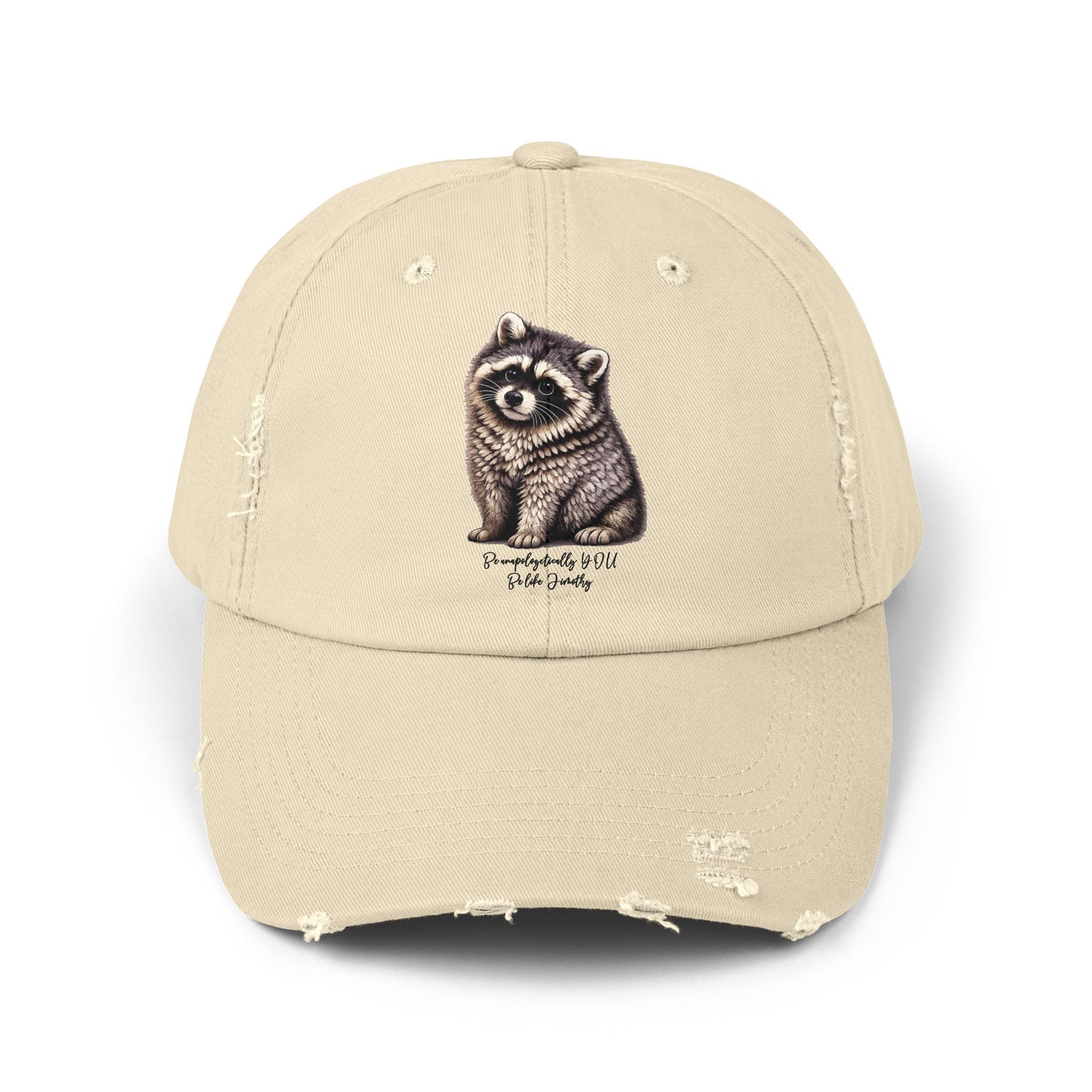 Jimothy The Raccoon Distressed Cap —  Inspirational, Viral Sensation