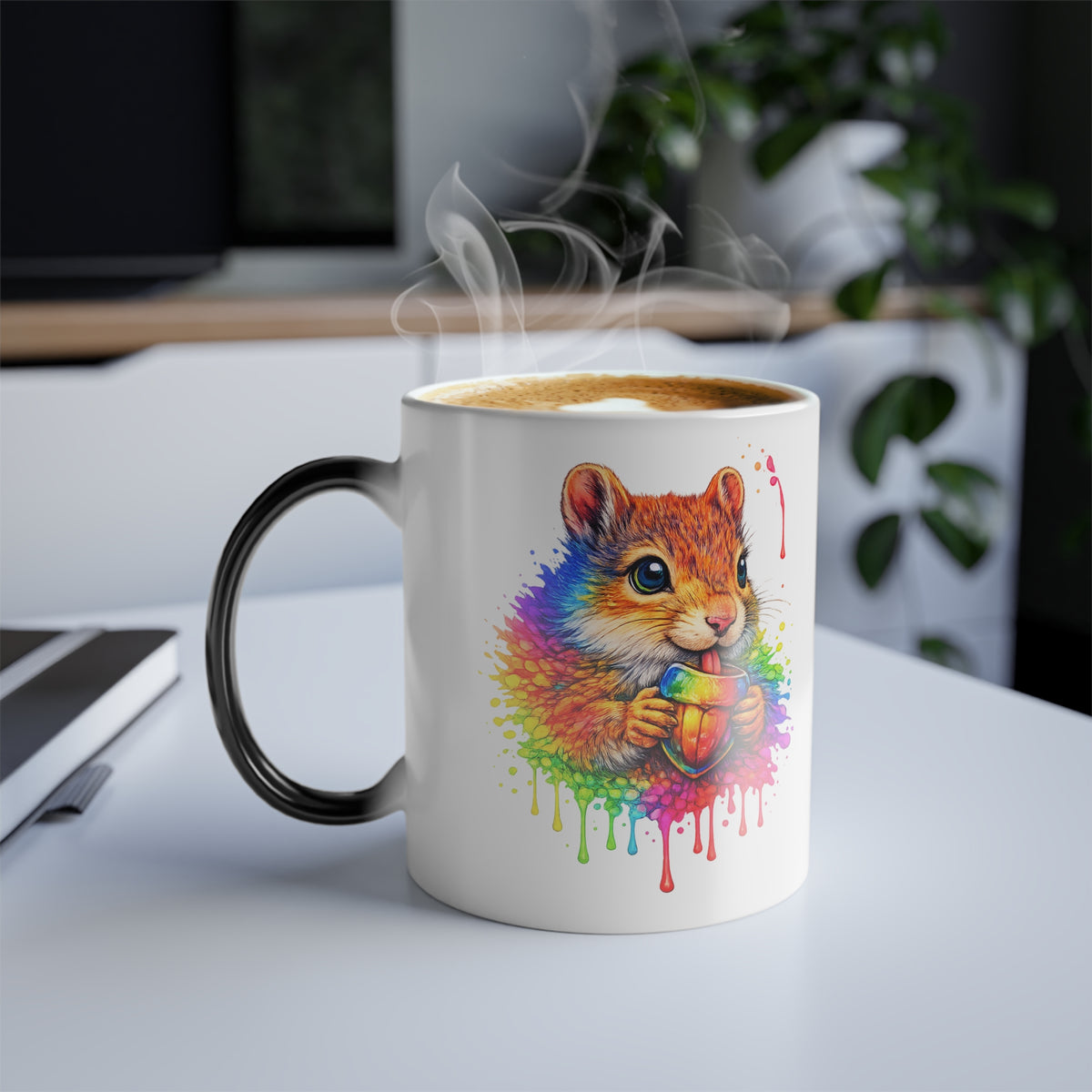 Watercolor Squirrel Color-Changing Mug  11 oz