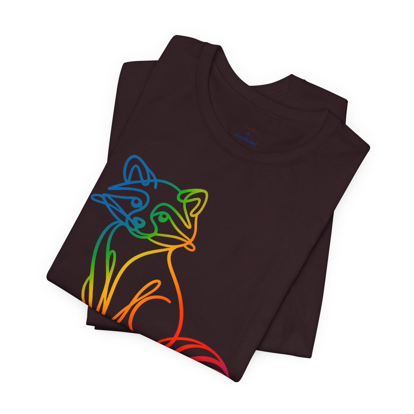 Raccoon Tee — Minimal Line Raccoon Scenic Graphic T-Shirt
