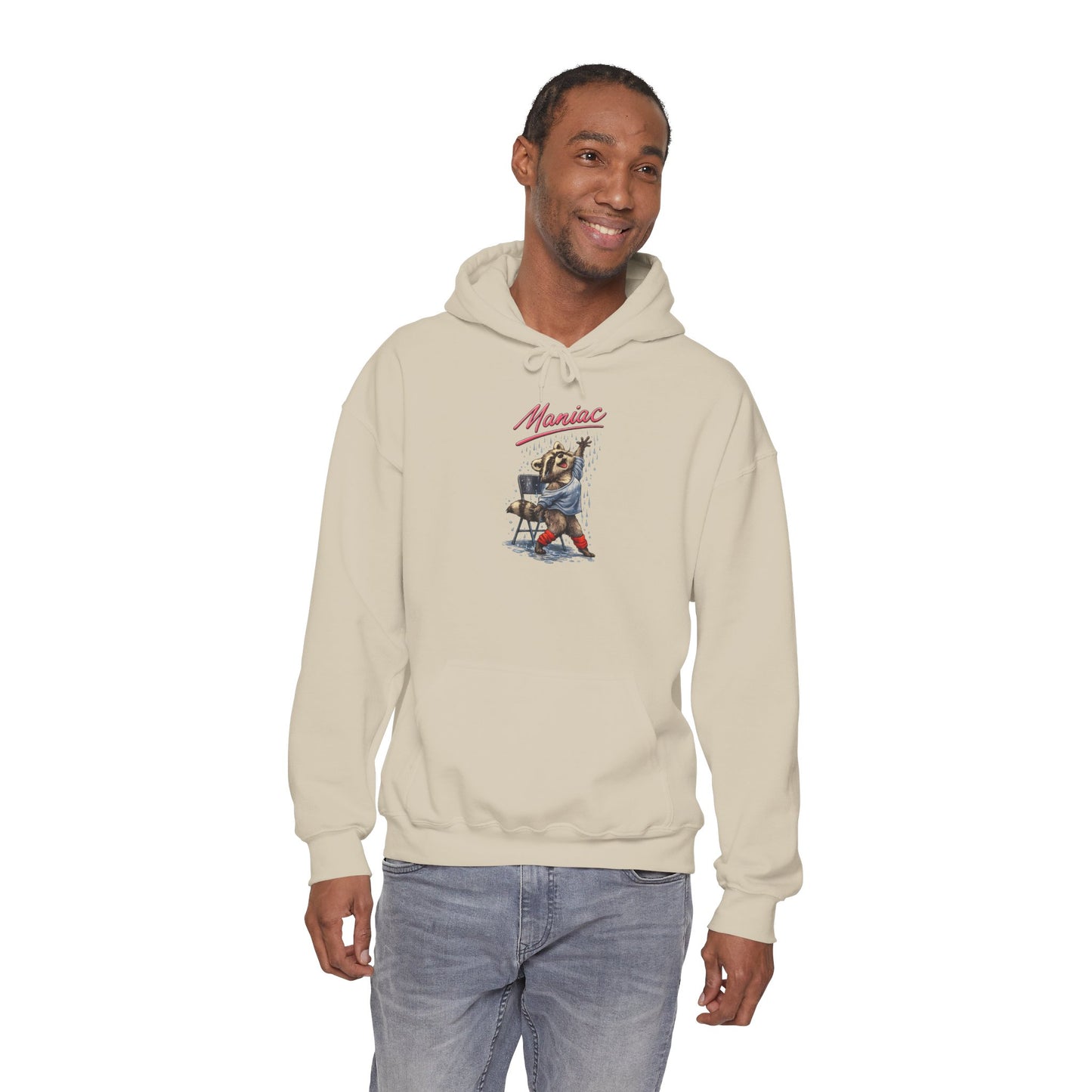 Dancing Raccoon "Maniac" Hooded Sweatshirt